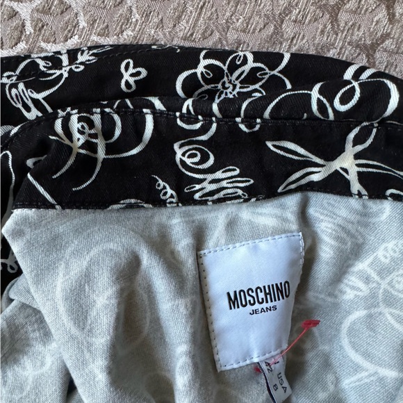 - Moschino Jean Jacket - made in Italy black and white size 8 USA size 42 - Picture 12 of 13